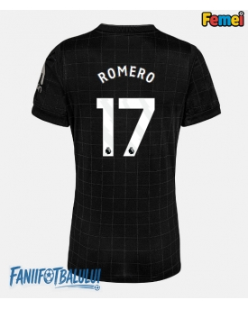 Tottenham Hotspur Cristian Romero #17 Tricou Fotbal Replică 2025-26 Femei Deplasare
